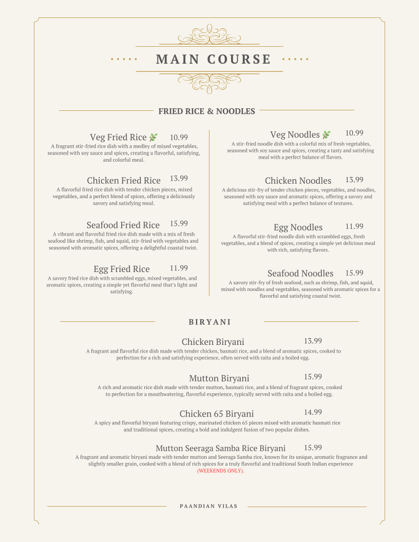 Paandian Vilas Menu - Image 5